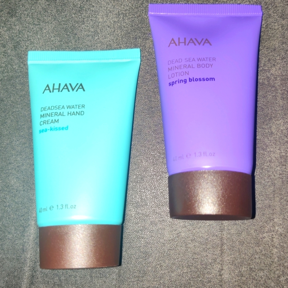 AHAVA travel body cream and hand lotion